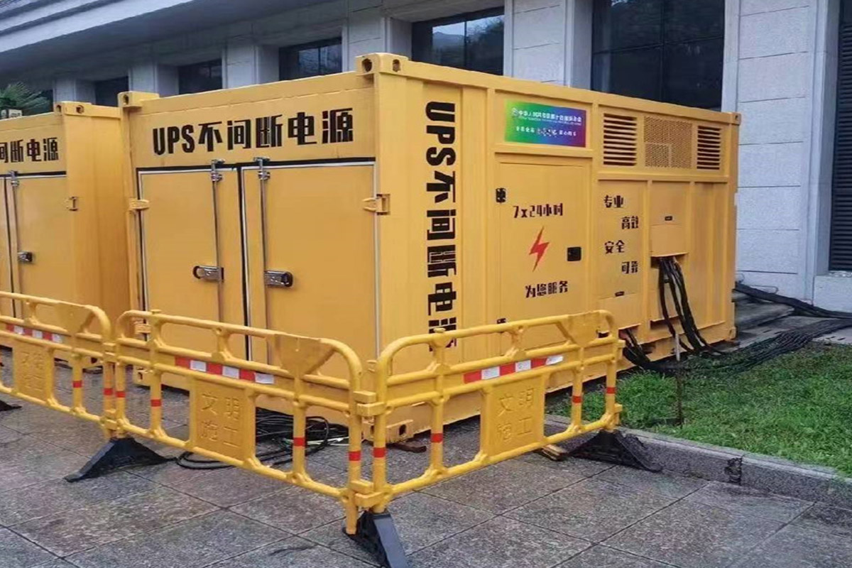 铜川发电机租赁施工现场