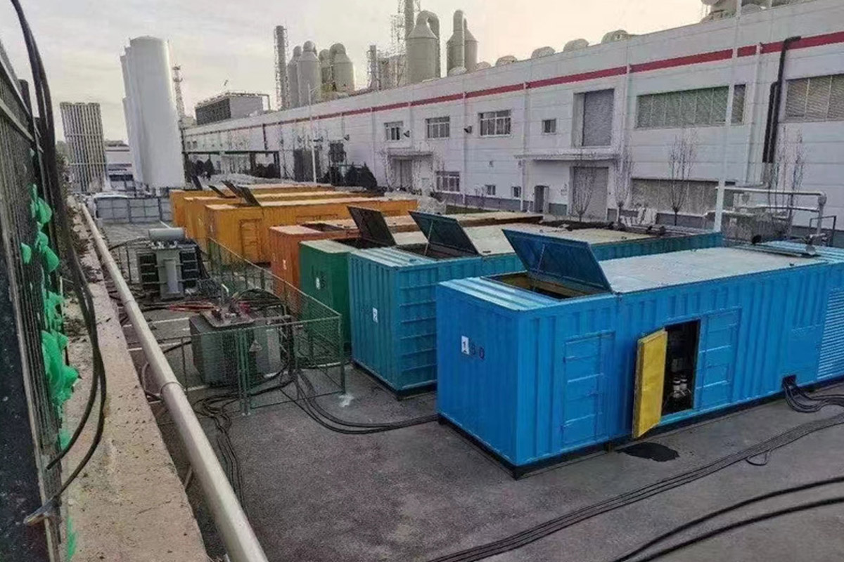 铜川发电机租赁施工现场